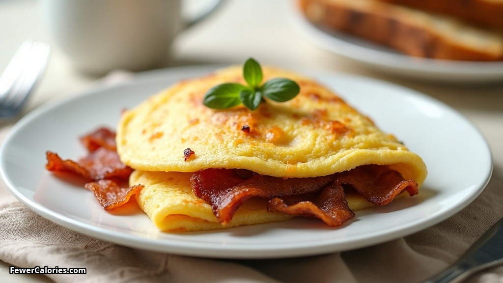 Bacon and Onion Omelette