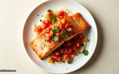 Baked Salmon with Tomato and Lime Salsa
