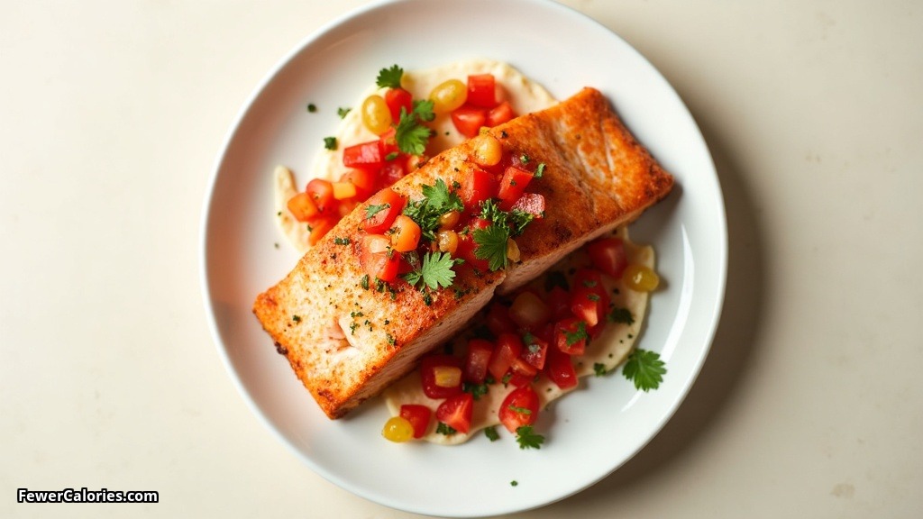 Baked Salmon with Tomato and Lime Salsa