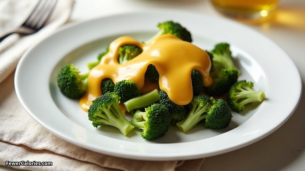 Broccoli with Light Cheese Sauce