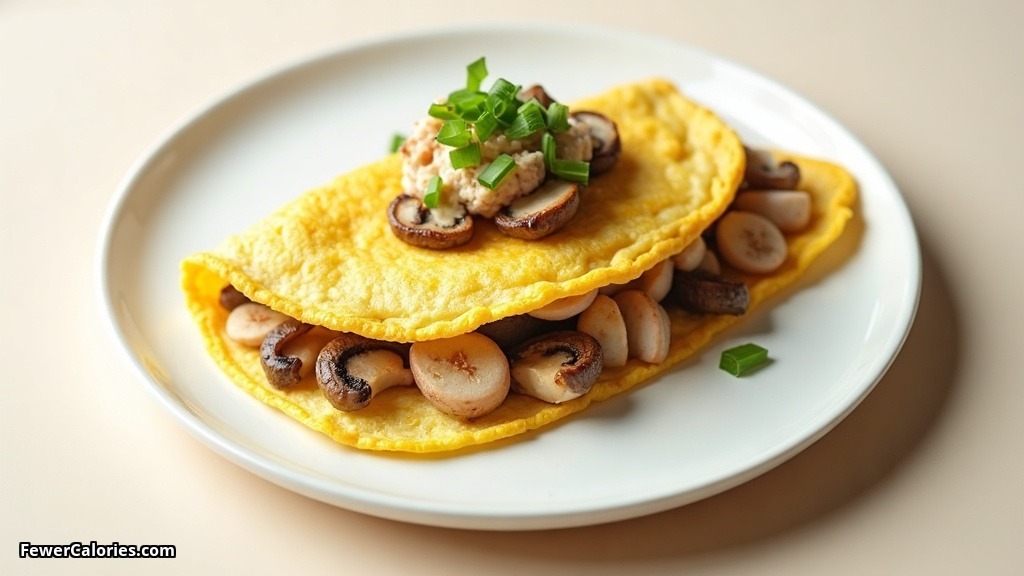 Crab and Mushroom Omelette