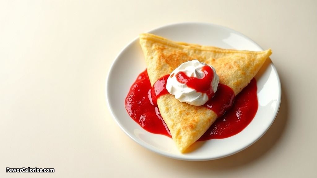 Crepes with Strawberry Coulis