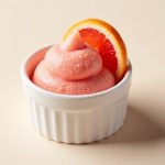 frozen blood orange mousse