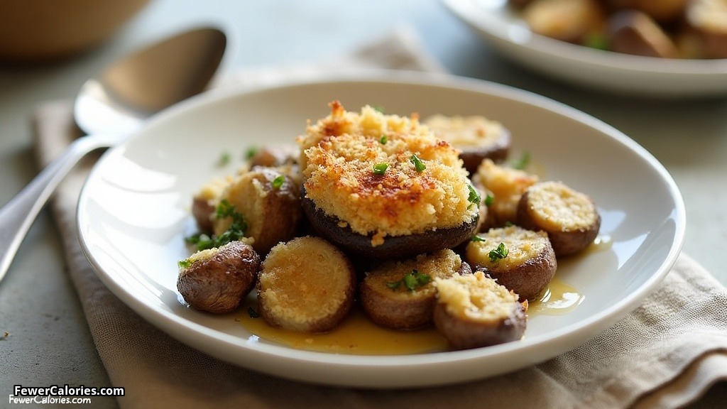 Garlic Mushrooms with Parmesan Crumb