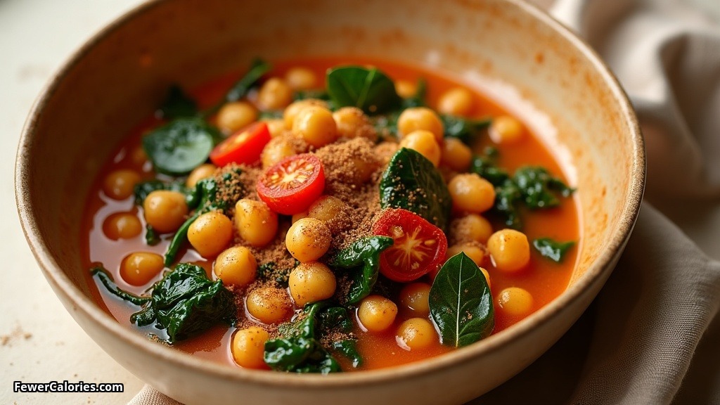 Moroccan Chickpeas with Spinach