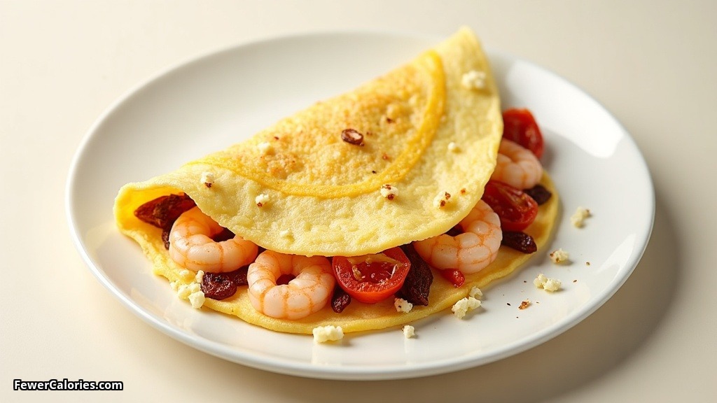 Prawn and Goat’s Cheese Omelette