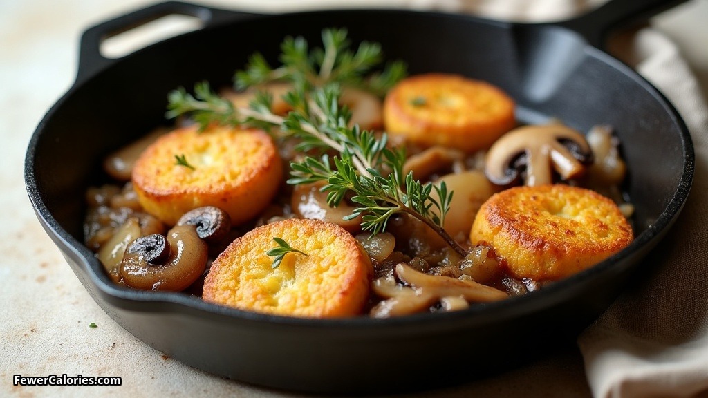 Swede Fries with Sauteed Mushrooms