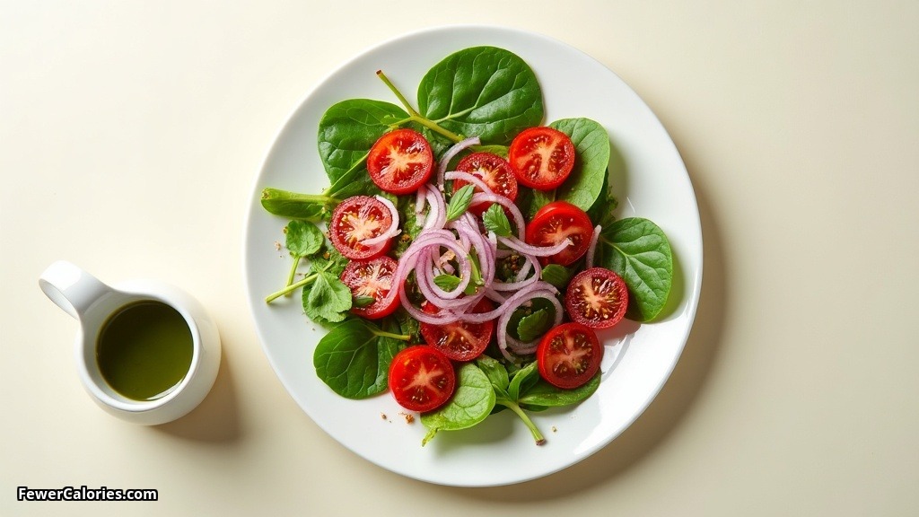 Tomato, Spinach, and Balsamic Onion Salad