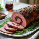 stuffed leg of lamb featured
